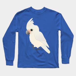 Goffin' s cockatoo digital illustration Long Sleeve T-Shirt